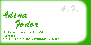 adina fodor business card